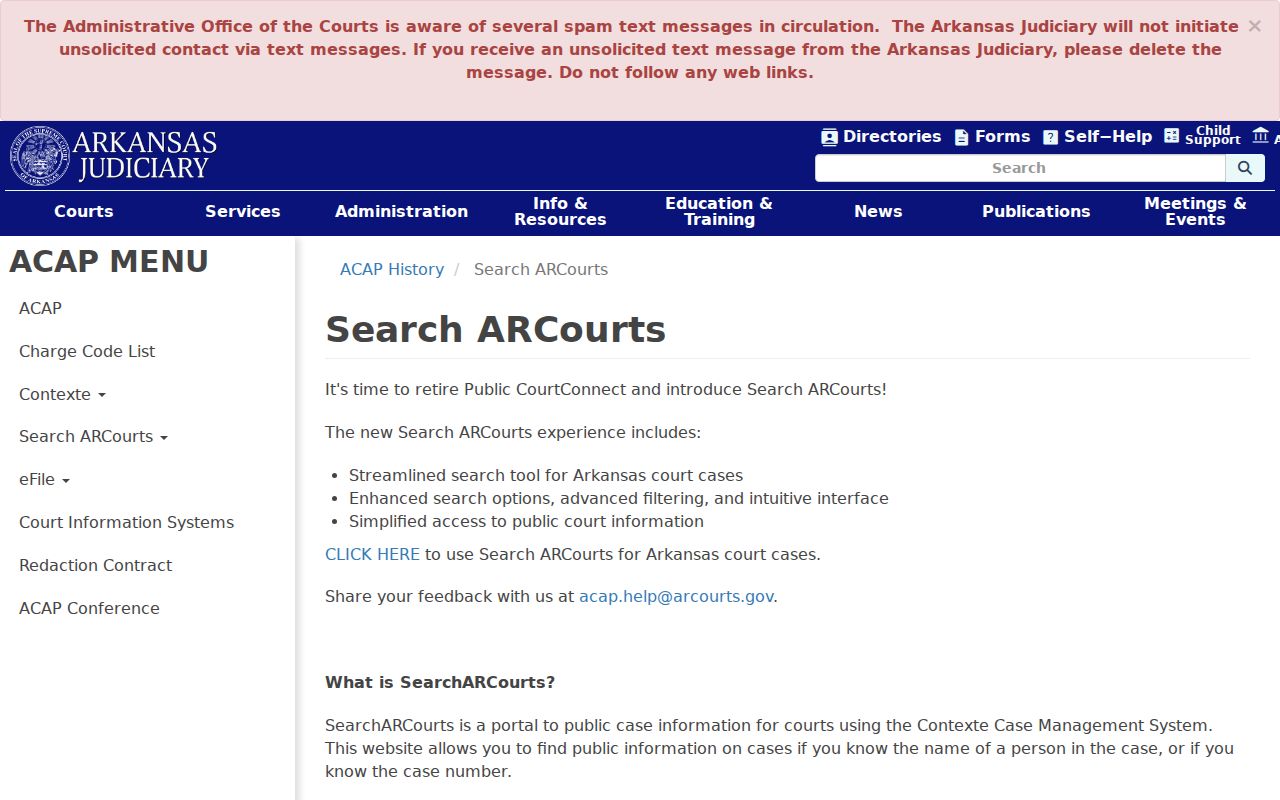 Lafayette County warrant search through Search ARCourts